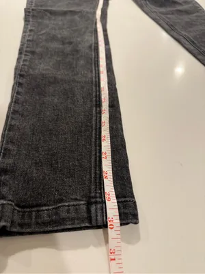 House of CB Bria Distressed High Waist Straight Leg Jeans FadedBlack Slim SizeXS thumbnail 8