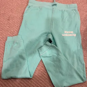 Beauty for ashes living testimony womens Aqua Joggers thumbnail 2