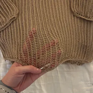 Brown Knit Cover Up Sweater Size M thumbnail 2