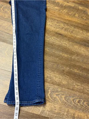 Abercrombie & Fitch Mid Rise 90's Straight Women's 27 Curve Love Denim Stretch thumbnail 8