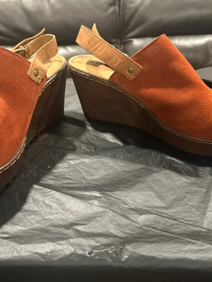 b.o.c. Suede Slingback Clog in Rust Orange Size 10 thumbnail 6
