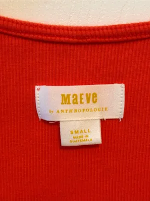 Anthropologie Maeve Square Neck Tank in Red thumbnail 4