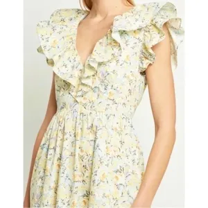 O.P.T. Kate Floral Ruffled Midi Dress One Pretty Time Pockets Ruffles‎ Small thumbnail 5