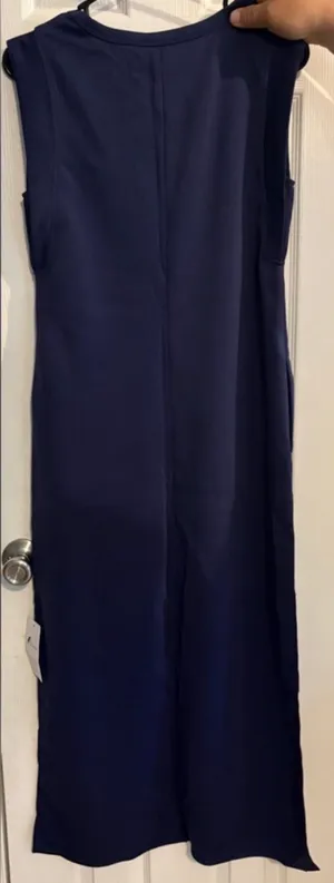 Sleeveless Navy Maxi Dress Blue Size M thumbnail 6