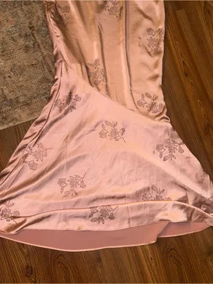 Oh Polly Dusty Rose Satin Halter Maxi Dress thumbnail 3