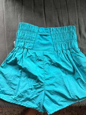 FP Movement by Free People Teal High-Waist Smocked Skort Shorts thumbnail 2