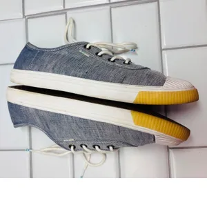 Toms Carmel Sneakers Womens Size 8 Blue Good Distressed Majolica Canvas thumbnail 10