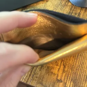Fendi Metallic Gold Baguette FF Monogram Card Holder & Wallet thumbnail 9