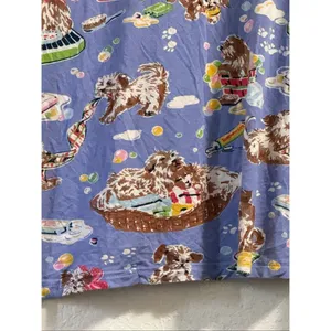 Nick & Nora Pajama Knit Top Puppy Dog Animal Bubble Bath Time Button Down M thumbnail 6