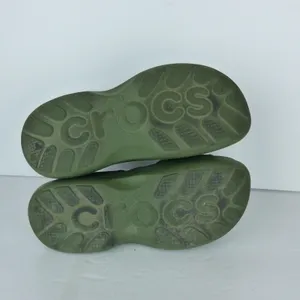 Crocs Soho Y Strap Sandals Womens 8 Army Green Platform Chunky Gem Charms Y2K thumbnail 11