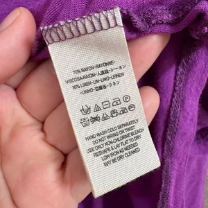 Free People We The Free Purple Rayon Linen Blend Cold Shoulder T Shirt Large thumbnail 7