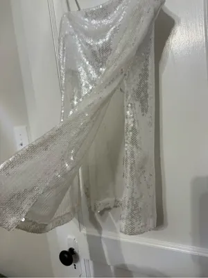 White Sequin Maxi Skirt Set thumbnail 3