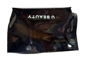 U‎ Beauty Black Clear PVC Makeup Bag Travel Pouch Wristlet Snap Closure Logo thumbnail 1