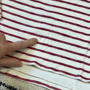 J. Crew Red and White Striped Long Sleeve Top thumbnail 5