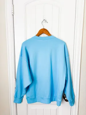Year of Ours Light Blue Women's Crewneck Sweatshirt Size XS/Small NEW thumbnail 2