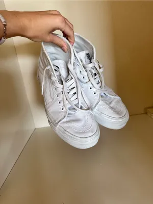 Vans Women's Sk8-Hi High-Top Sneakers in White thumbnail 5