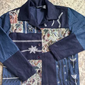 Vintage M patchwork jacket fall staple Blue Size M thumbnail 1