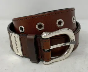 Calvin Klein Vintage Y2K Brown Leather Belt Size Small thumbnail 1