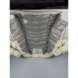 Columbia White Autumn Park Down Jacket Large‎ Omni-Heat Mink-Fleece Collar $130 thumbnail 7
