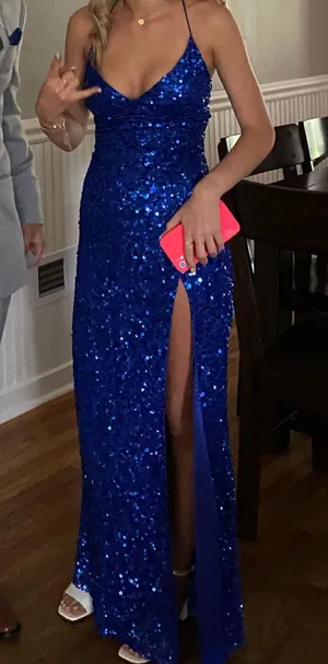Royal Blue Prom Dress thumbnail 2