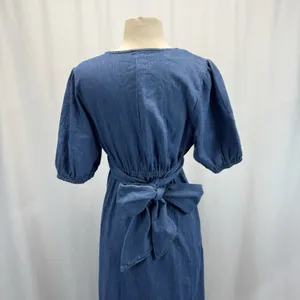 Old Navy Fit & Flare Twist-Front Maxi Dress M Coastal Cowgirl Boho Cottagecore thumbnail 6