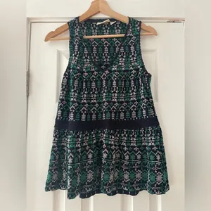 Maeve Extra Small Tunic Viscose‎ Navy with Green Excellent Condition thumbnail 5