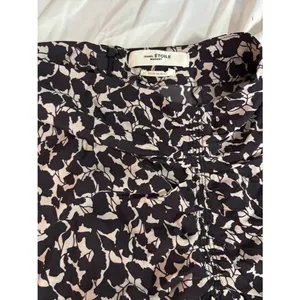 Isabel Marant Étoile Floral Ruched Ruffle Skirt Black Beige French Designer thumbnail 3