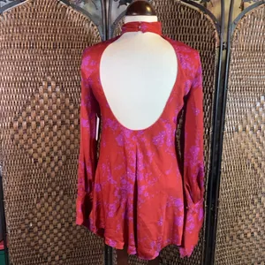 NWT Free People Romantic Combo Red and Purple Dress Size XS thumbnail 7
