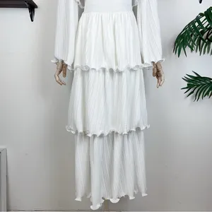 Elliatt Romanesque Tiered Midi Skirt in Ivory Size Small NWT thumbnail 9