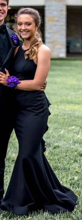 Black Fitted Prom Dress Size 2 thumbnail 4