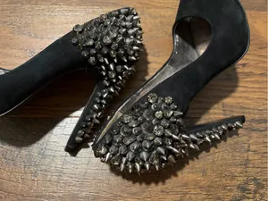 Sam Edelman Lorissa Black Spike Studded High Heel Pumps thumbnail 5