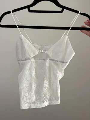 White lace tank top thumbnail 1