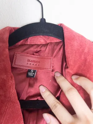 NWT BlankNYC Suede 100% Leather Double Breasted Blazer S Stolen Kiss Red thumbnail 6