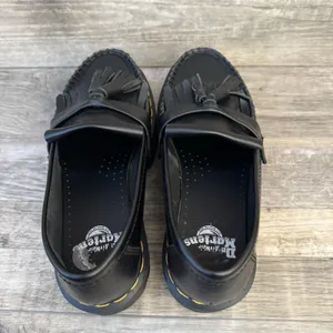Dr. Martens Adrian Quad Tassel Loafer Black Leather Women 8, 7 Men EU 39 NEW thumbnail 8