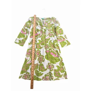 Boden Tunic Dress Sz 4 Floral 100% Linen 3/4 Sleeve Womens Tropical #JJJ15-2 thumbnail 3