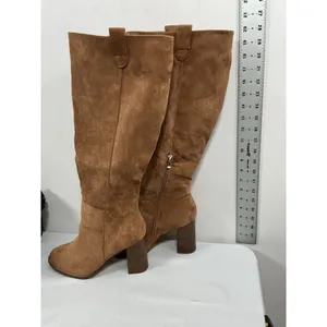 Womans Excellent Condition Knee High Fashion Riding Boots 11 Chestnut thumbnail 3