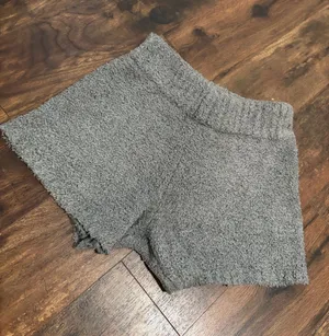 SKIMS Gray Plush Cozy Lounge Shorts thumbnail 1