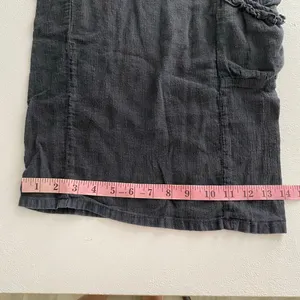 Soft Surroundings Black Linen Blend Wide Leg Cargo Pants Women’s L Boho Resort thumbnail 8