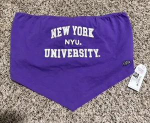 Hype and Vice NYU New York University Bandana Tube Top Purple XL NEW thumbnail 1