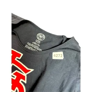 '47 Brand Women's Scoop Short Sleeve Scrum Tee Shirt - MLB Ladies T-Shirt Sz L p thumbnail 7