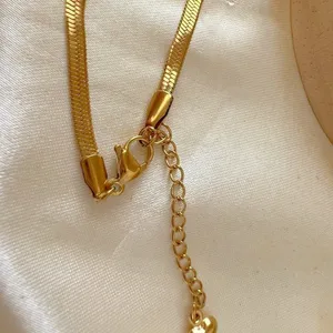 18K Gold Plated Emerald green snake Necklace SET Stainless Steel womens jewelry thumbnail 10