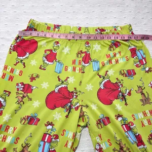 Dr. Seuss Grinch Pajamas Pants Green and‎ Red Size M thumbnail 4