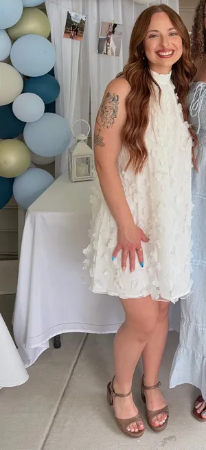 Amazon Dress White Floral thumbnail 3
