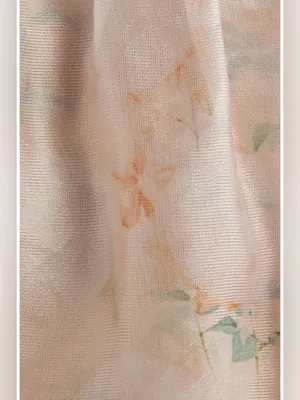 Lulus Vallia Tiered Maxi Dress Blush Floral $148 Small Dreamy Fairytale Wedding thumbnail 7