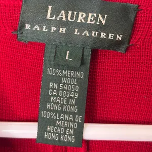 Lauren Ralph Lauren Red Merino Wool Coat Women's L thumbnail 3