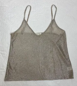 PacSun L.A. HEARTS silver & gold Sheer Mesh tank top thumbnail 2