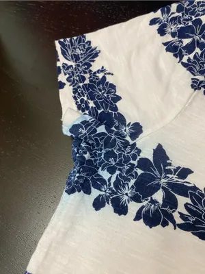Old Navy White Tee with Blue Logo Tag thumbnail 5