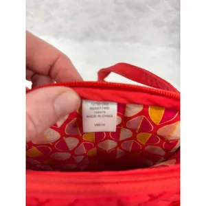 Vera Bradley Red Quilted Crossbody Bag Flap ID Window Wallet Purse thumbnail 10
