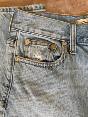 Madewell The Perfect Vintage Jean Size 25 Light Wash High Rise Straight Leg thumbnail 5
