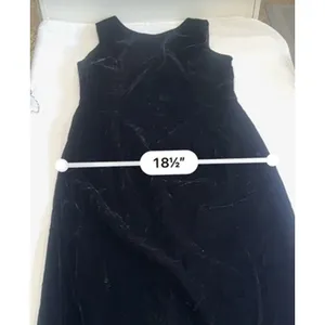 VTG Scott McClintock Black Velvet Maxi Dress Sz 12 USA Made Sleeveless Slit thumbnail 11